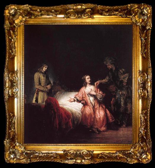 framed  Rembrandt Harmensz Van Rijn Joseph is accused of Potifars wife, ta009-2